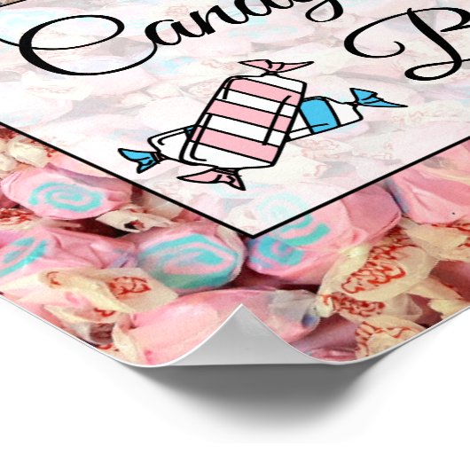 Poster Pancarte de mariage ou de baby shower Candy Bar (Coin)