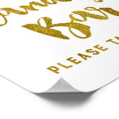 Poster Pancarte de mariage ou de fête de Candy Bar Confet (Coin)