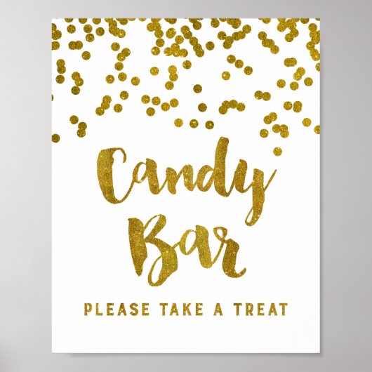 Poster Pancarte de mariage ou de fête de Candy Bar Confet (Devant)