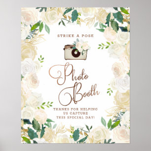 Poster Pancarte de mariage pour photomaton rustique Farmh