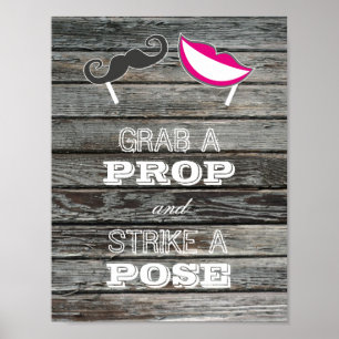 Poster Pancarte de mariage - Prenez un accessoire et pren