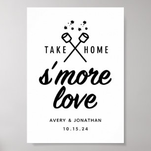 Poster Pancarte de mariage 'S'more Love' 5x7