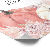 Poster Pancarte de Photomaton de Citrouille Rose Tomber e (Coin)