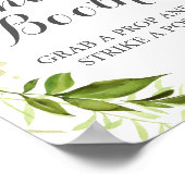 Poster Pancarte de Photomaton de Mariage Couronne Verte, (Coin)