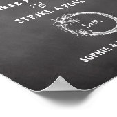 Poster Pancarte de Photomaton de mariage noir et blanc (Coin)