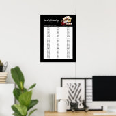 Poster Pancarte de placement de sièges pour soirée CASINO (Bureau à domicile)