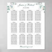 Poster Pancarte de plan de table pour 12 tables (Devant)