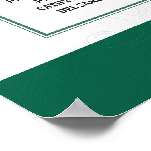 Poster Pancarte de plan de table thématique pour concert  (Coin)