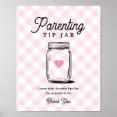 Poster Pancarte de pot de conseils de parenting rustique  (Devant)