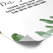 Poster Pancarte de pot de date Eucalyptus Tropical Verdur (Coin)