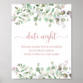 Poster Pancarte de pot de nuit de date de douche de marié (Devant)