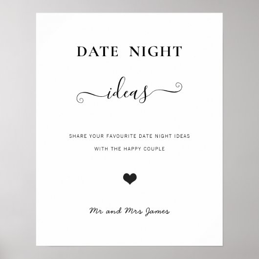 Poster Pancarte de pot de nuit de date Mariage Conseils É (Devant)