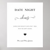 Poster Pancarte de pot de soirée de date Mariage moderne  (Devant)