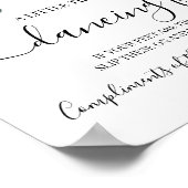 Poster Pancarte de réception de mariage à sandales Dancin (Coin)