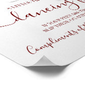 Poster Pancarte de réception de mariage Dancing Feet Flip (Coin)