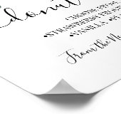 Poster Pancarte de réception de mariage de table de bonbo (Coin)