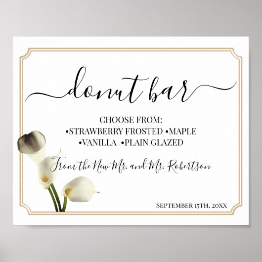 Poster Pancarte de réception de mariage pour table de dou (Devant)