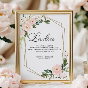 Poster Pancarte de salle de bain de mariage Vous êtes sup