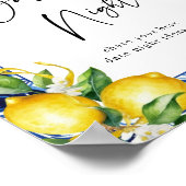 Poster Pancarte de soirée de mariage avec citrons méditer (Coin)