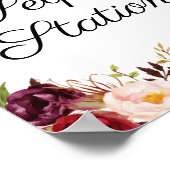 Poster Pancarte de station de selfie de mariage avec du f (Coin)