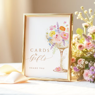 Poster Pancarte de table Cartes & Cadeaux Pétale Colorées