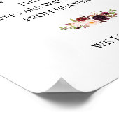 Poster Pancarte de table commémorative de mariage calligr (Coin)