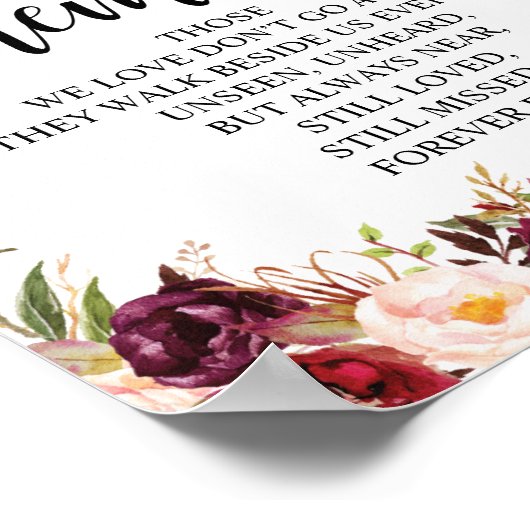 Poster Pancarte de table commémorative de mariage de call (Coin)