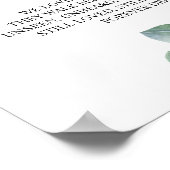 Poster Pancarte de table commémorative de mariage de call (Coin)