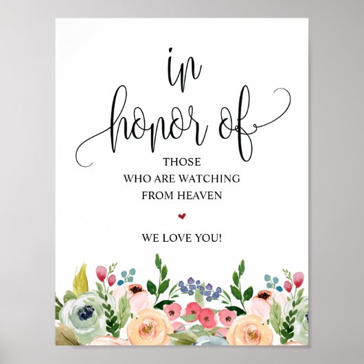 Poster Pancarte de table commémorative de mariage en call (Devant)