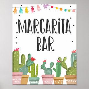 Poster Pancarte de table de bar à boissons Margaritas Fêt