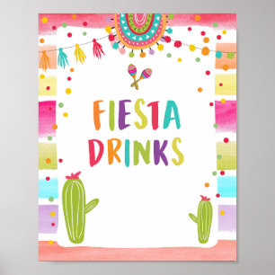 Poster Pancarte de table de boissons mexicaines froides F