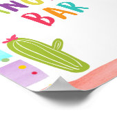 Poster Pancarte de table de fête de cactus de boissons du (Coin)