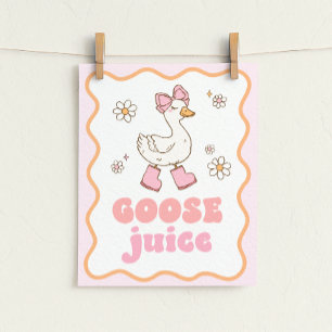 Poster Pancarte de table de jus d'oie