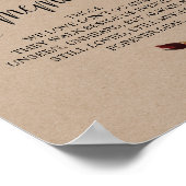 Poster Pancarte de table de mémorial de mariage en souven (Coin)