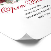 Poster Pancarte de table ouverte Burgundy Blush de créate (Coin)