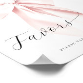 Poster Pancarte de table pour cadeaux de bébé rose blush (Coin)