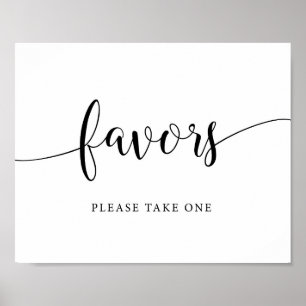 Poster Pancarte de table pour cadeaux de mariage rustique