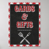 Poster Pancarte de table pour cartes et cadeaux d'anniver (Devant)