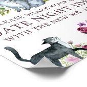 Poster Pancarte de thème de chat pour jar de soirée de fê (Coin)