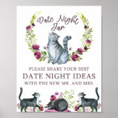 Poster Pancarte de thème de chat pour pot de nuit de noce (Devant)