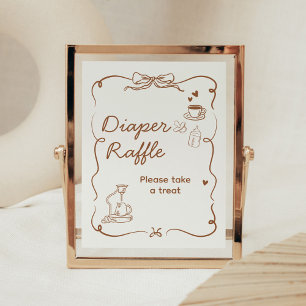 Poster Pancarte de tirage au sort de couche pour douche b