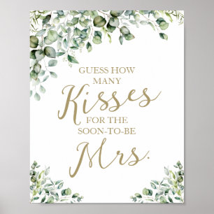 Poster Pancarte de verdure Combien de baisers pour Mme