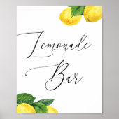 Poster Pancarte du bar à limonade | Station de boisson de (Devant)