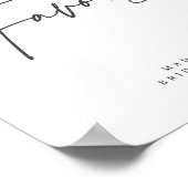 Poster Pancarte élégante et minimaliste pour les faveurs  (Coin)