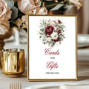 Poster Pancarte élégante pour Cartes et Cadeaux rose et b