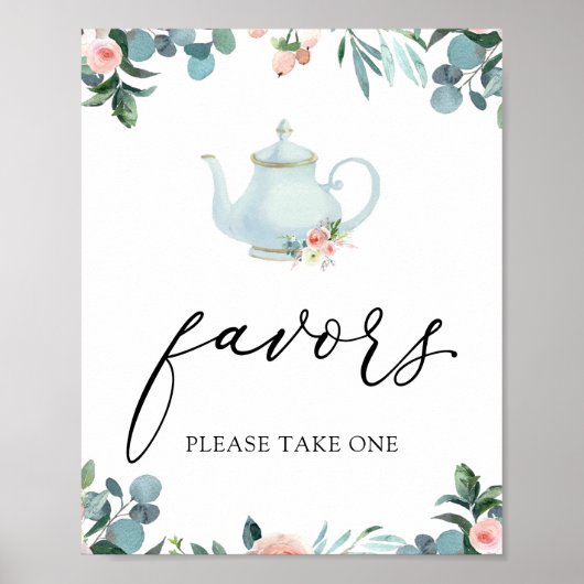 Poster Pancarte Faveurs pour le Thé (Devant)