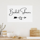Poster Pancarte flèche pour Baby Shower de ce côté (Cuisine)
