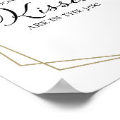 Poster Pancarte géométrique florale à baiser de teinte ro (Coin)