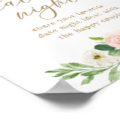 Poster Pancarte Idées de Soirée de Date de Fête de Mariag (Coin)