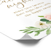 Poster Pancarte Idées de Soirée de Rendez-vous de Mariage (Coin)